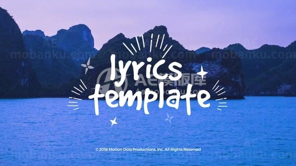 音乐歌词视频演绎AE模板