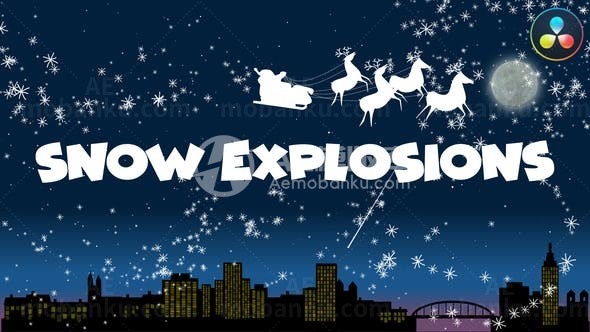 圣诞节雪特效演绎AE模板