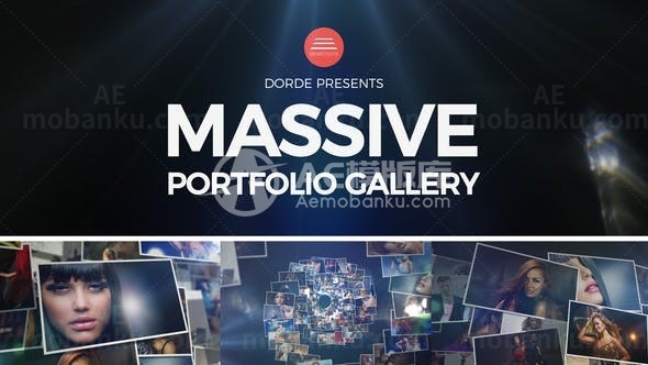 海量组合图库展示AE模板