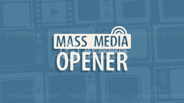 卡通风格大众媒体动态演绎AE模板