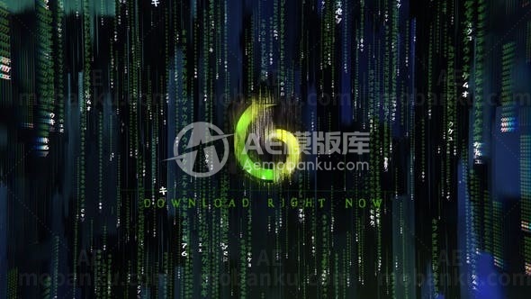 数字代码矩阵演绎AE模板