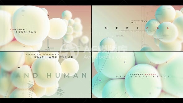 医学三维标题演绎AE模板