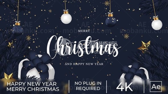 圣诞新年欢庆演绎AE模板