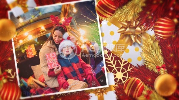 圣诞新年快乐幻灯片演绎AE模板