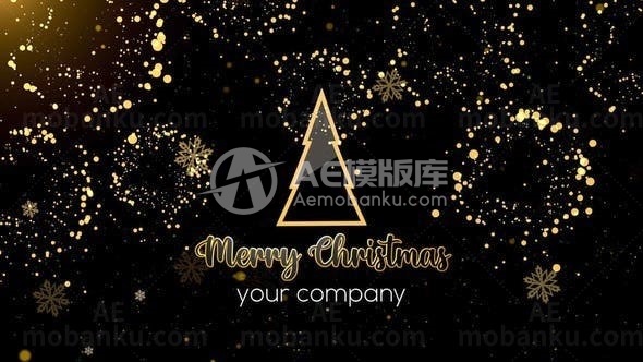 圣诞快乐图片展示AE模板