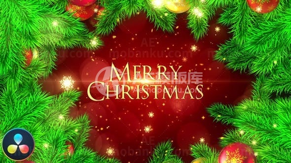 圣诞快乐立体标志演绎AE模板