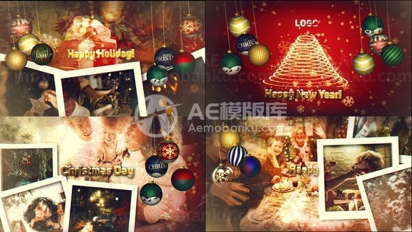 圣诞新年欢庆演绎AE模板