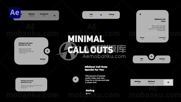 简洁标题图片视频展示AE模板