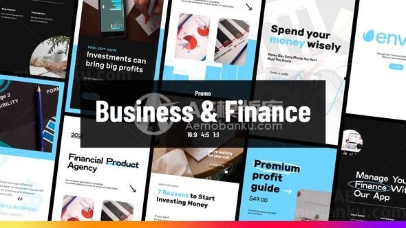 Instagram商业图表信息展示AE模板