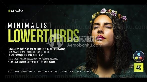 简约标题动态展示AE模板