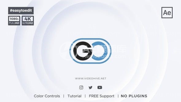 三维企业徽标动态演绎AE模板