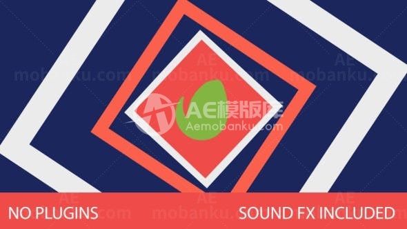 简约形状标志演绎AE模板