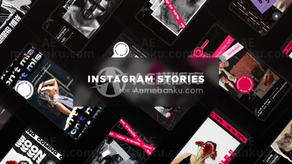 Instagram图片视频展示AE模板