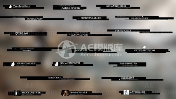 下标题商业字幕动态展示AE模板