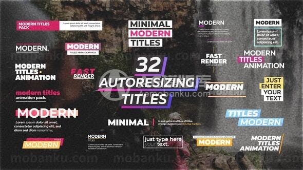 现代标题动态演绎AE模板