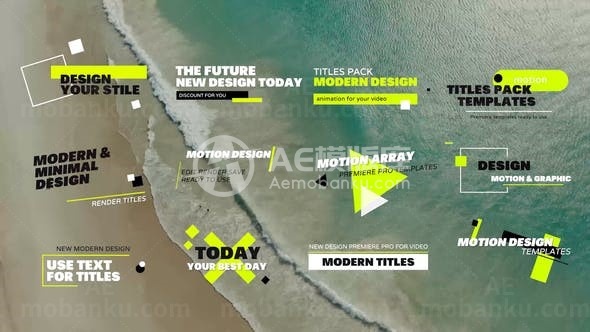 现代标题动态演绎AE模板