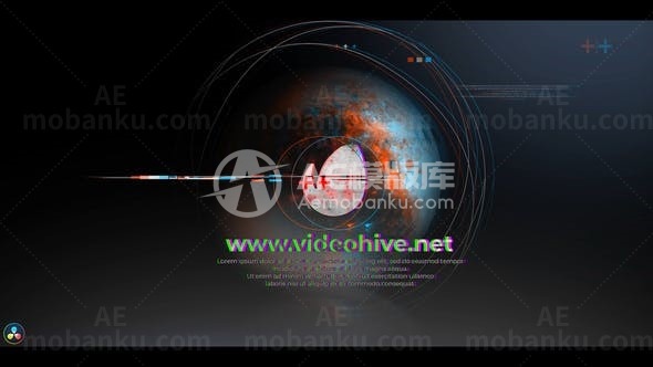 月亮徽标动画动态演绎AE模板