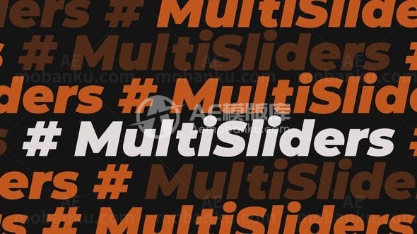 多滑块图片视频展示AE模板