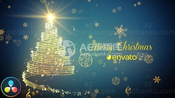 音乐圣诞庆典AE模板