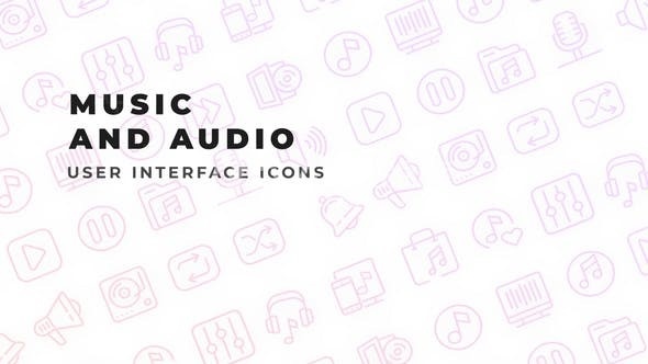 音乐用户界面图标动态演绎AE模板