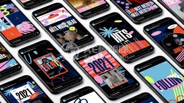 手机应用音乐活动宣传片AE模板