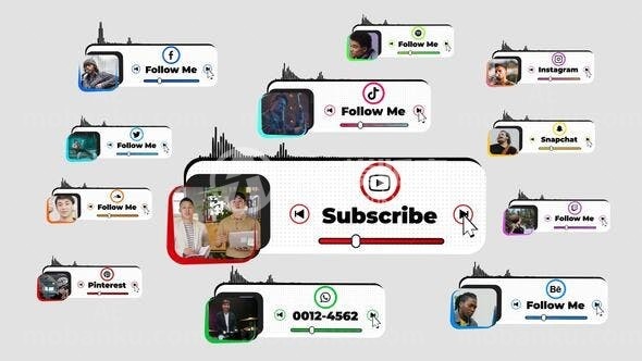 音乐图标动态演绎AE模板