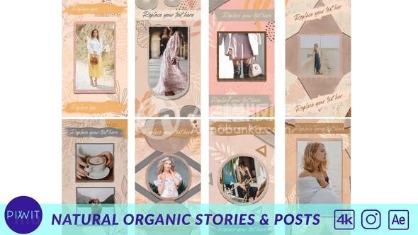 自然有机生态故事演绎AE模板