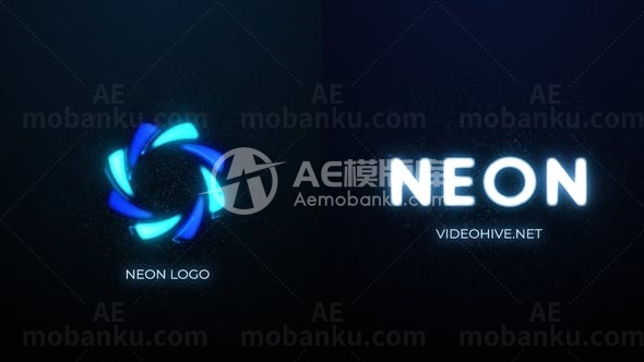 霓虹灯标志演绎AE模板