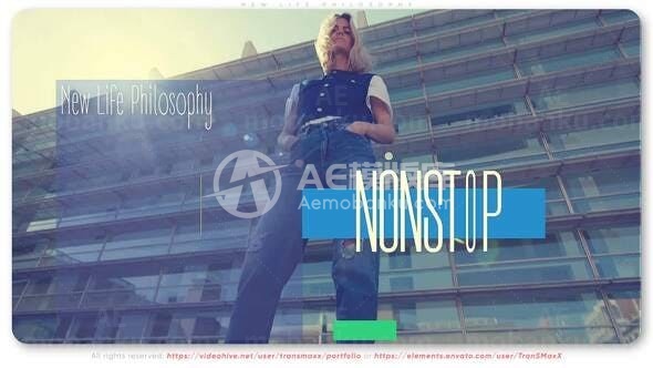 城市生活图片视频展示AE模板