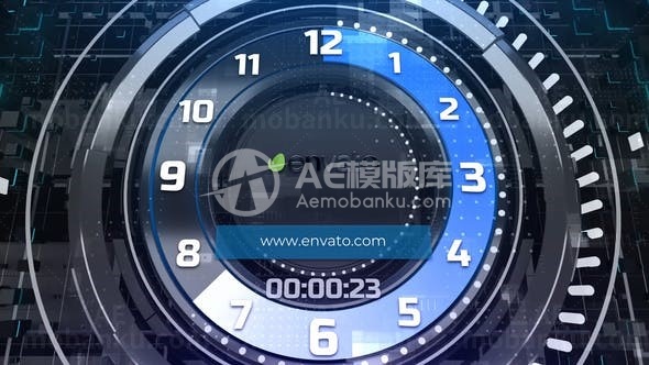 新闻时钟倒计时AE模板