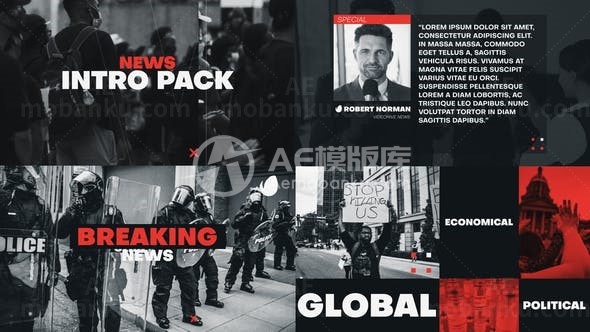 新闻栏目介绍集合AE模板