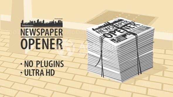 报纸信息展示AE模板