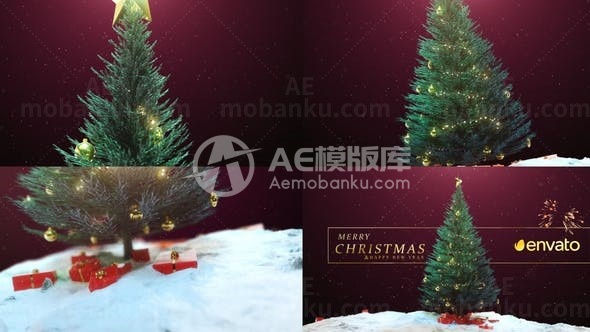 新年圣诞欢庆动态演绎AE模板