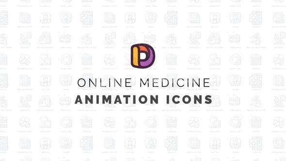 在线医学动画图标动态演绎AE模板