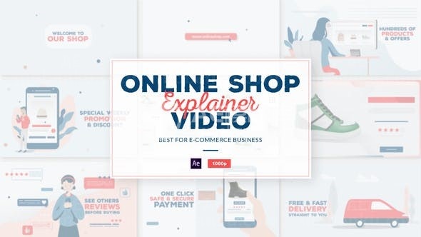 卡通风格视频营销介绍AE模板