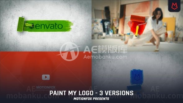 画笔徽标动态演绎AE模板