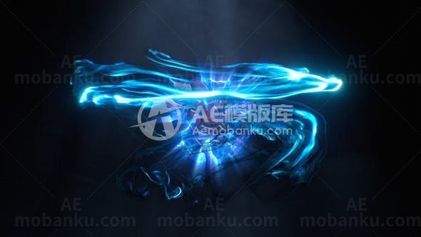 粒子旋涡效果标志演绎AE模板