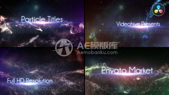 粒子标题动态演绎AE模板