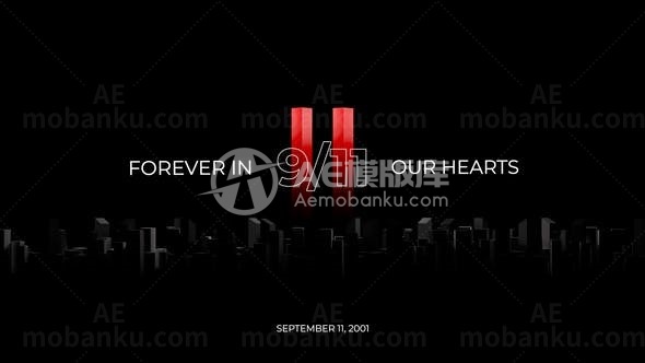 911纪念日标志动态演绎AE模板