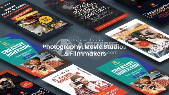 摄影工作室图片展示AE模板