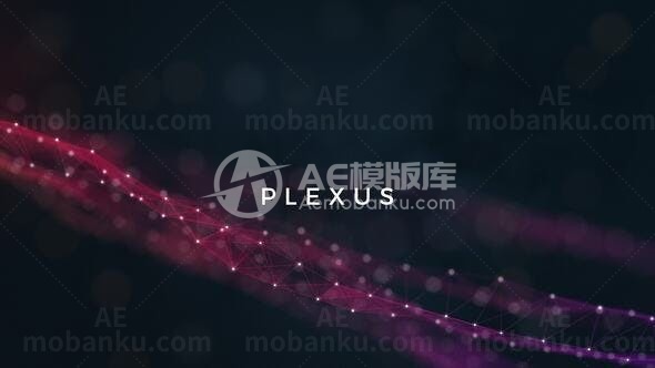 粒子背景标题动态演绎AE模板