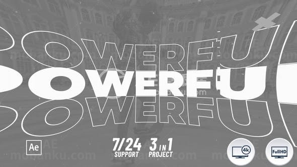 文字标题体育运动动态演绎AE模板