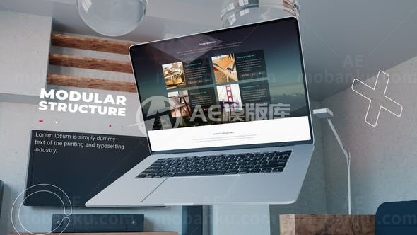 笔记本电脑网站宣传AE模板