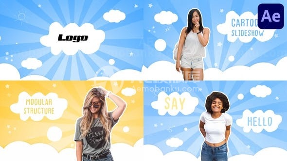 漂亮的幻灯片展示AE模板