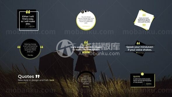 多组标题动态演绎AE模板