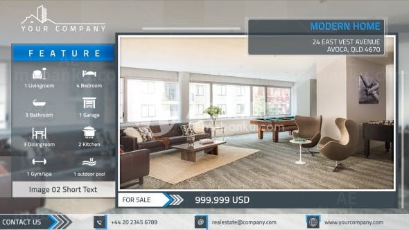 房地产图片视频展示AE模板