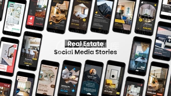 社交媒体房地产宣传AE模板