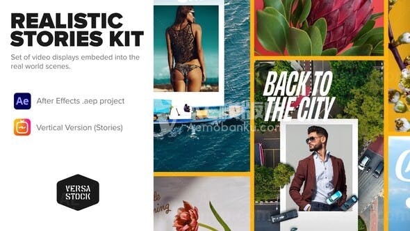 现实相框图片展示AE模板