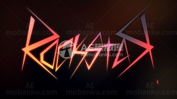摇滚明星动画字体AE模板