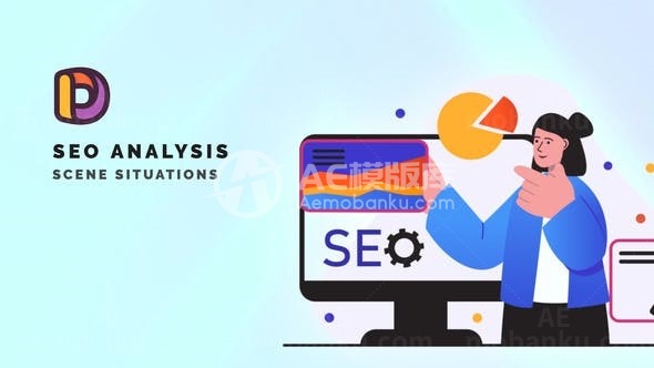 搜索引擎优化分析场景MG动画AE模板